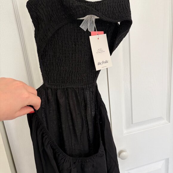 The Frolic exclusive cut out maxi summer dress in black, US Size 8 - Picture 7 of 8